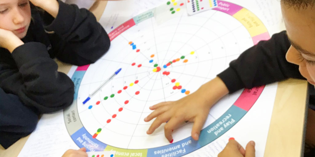 Meltham CE year six taking part in Ask Meltham